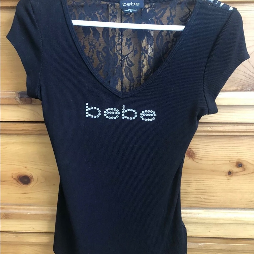 Bebe Laced Back top-Size M